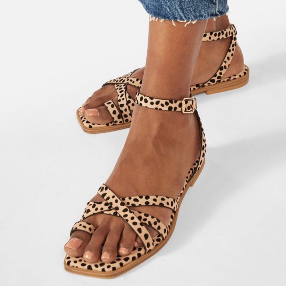 WILD & FREE LEOPARD STRAPPY SANDAL